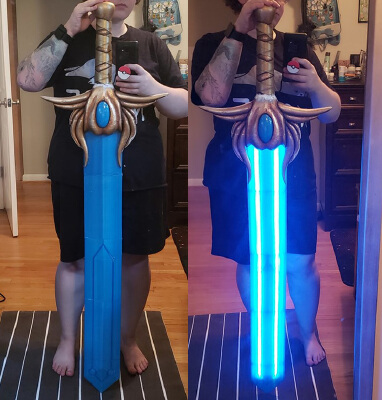 Light-up She-ra Sword (Remixed from Polymath314) | 3d print model