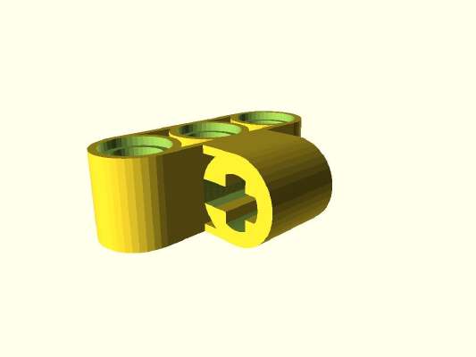 Lego Technic: Axle and Pin Connector Perpendicular Customizable | 3d print model