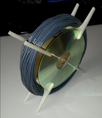 Parametric filament spool from old CD_DVD | 3d print model