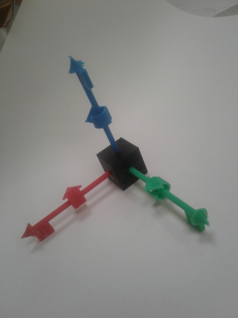 frame of reference with 6 DoFs. Trièdre orthogonal avec 6 degrès de ...