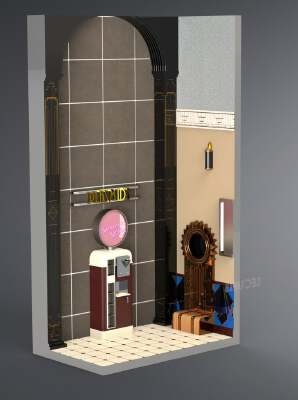 Bioshock Bookcase Insert Printer Version | 3d print model