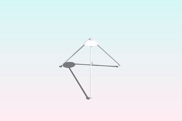 Mini tripod with carbon legs | 3d print model