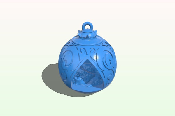 Xmas scene ornament | 3d print model