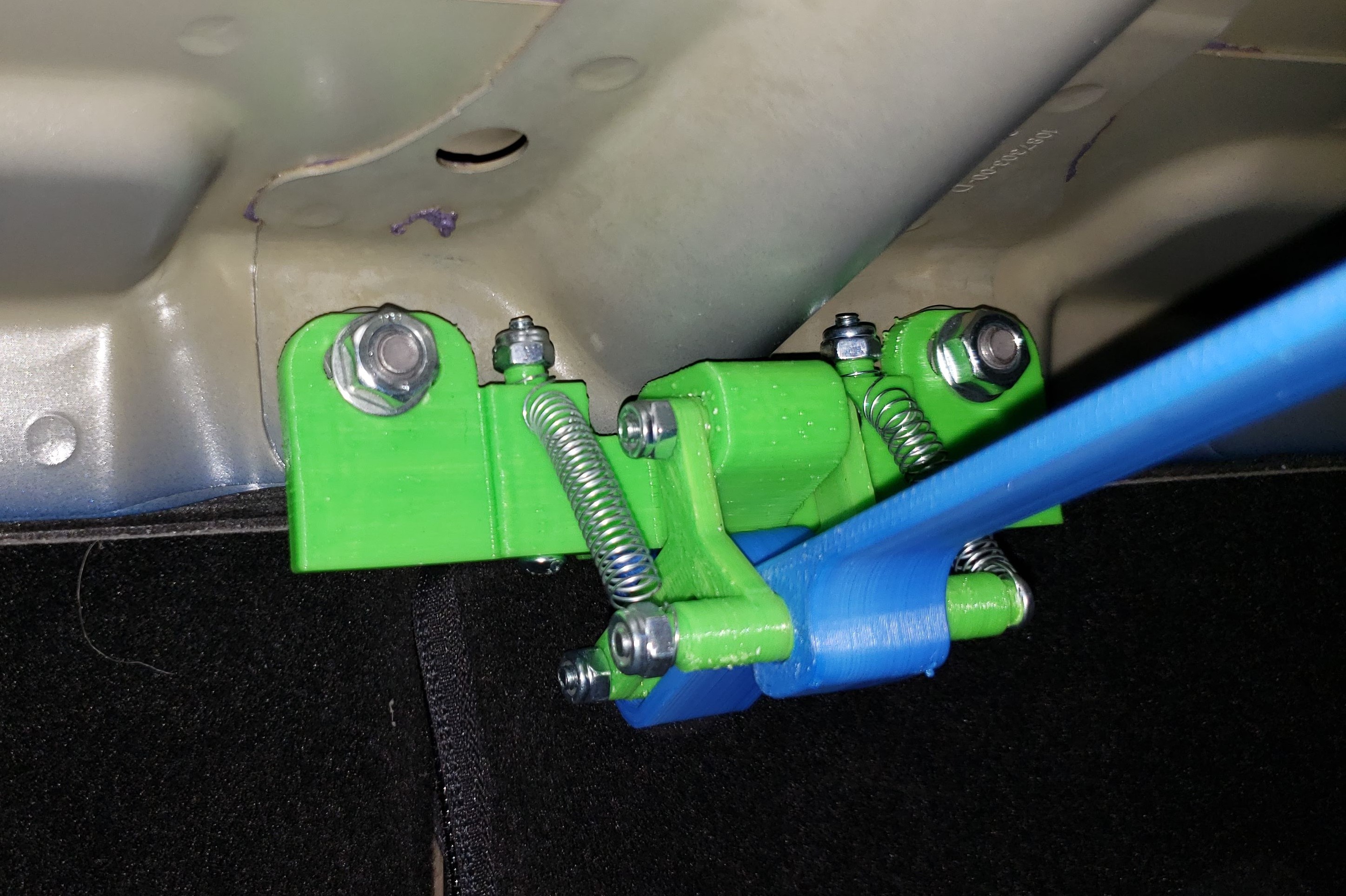 Tesla Model 3 rear seat lock with bolts_screws