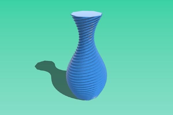 Textured Twist Vase | 3d print model