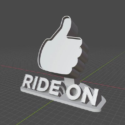 Zwift Ride On Thumbs Up | 3d print model