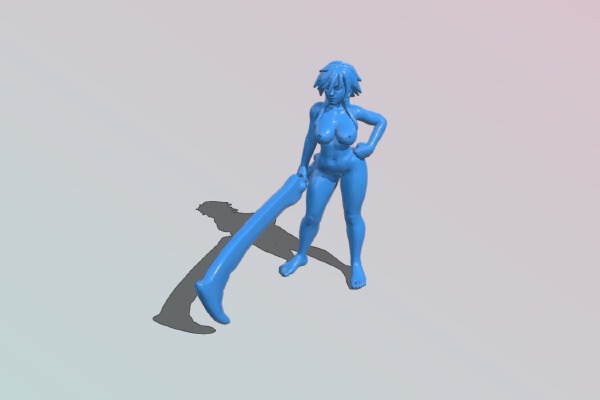 Pinup Female Warrior | 3d print model