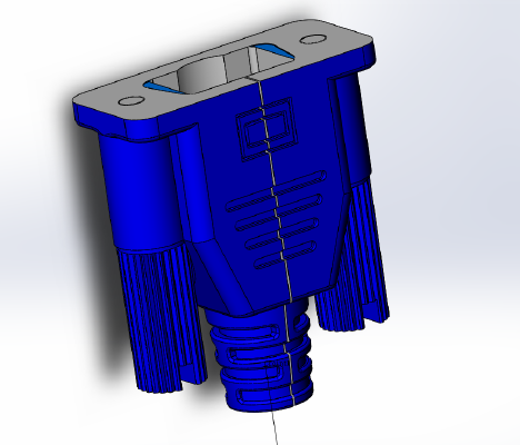 VGA USB data_charging cable cover | 3d print model
