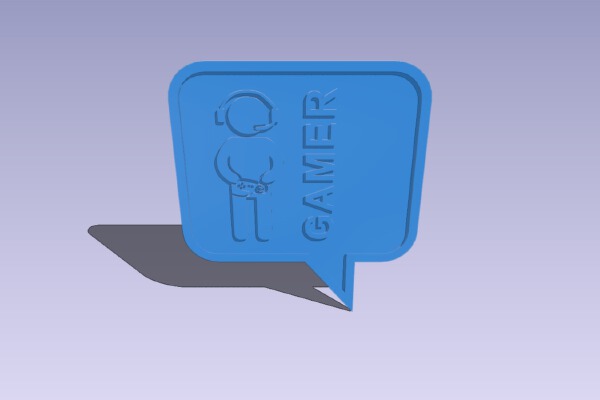 Plaque de porte "Gamer" | 3d print model
