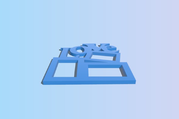 Photo frame love | 3d print model