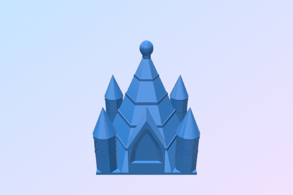 Gothic Rooftop 4" x 4" for 25_28mm Fantasy Buildings | 3d print model