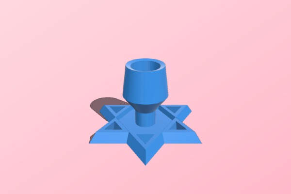 Customizable Shabbat Candle Holder | 3d print model