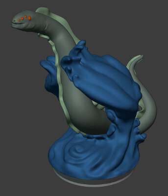 Frosthaven Monster: Lightning Eel | 3d print model