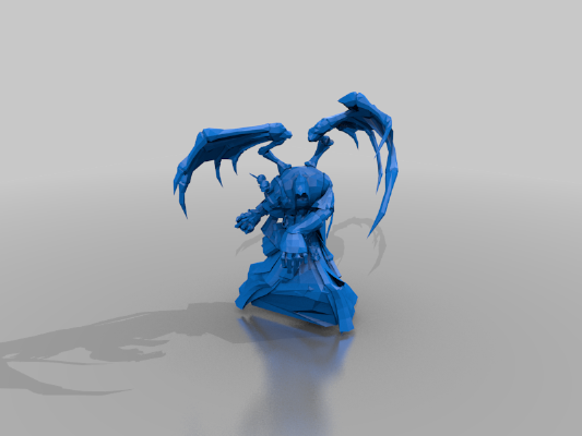 daemon prince - nurgle - reposed with scythe | 3d print model