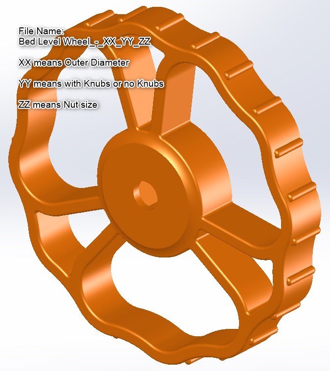 Universal Bed leveling Knob Wheel