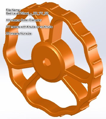 Universal Bed leveling Knob Wheel | 3d print model