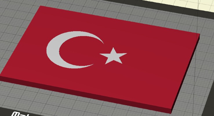 Turkish Flag - Türk Bayrak | 3d print model