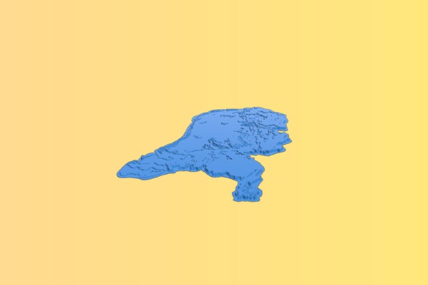 The Netherlands - flooded | 3d print model