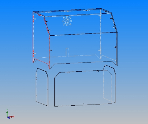 CTC Laser cut Casing 175mm high 3mm wide Gehäuse 175mm hoch 3mm Plexiglasdicke | 3d print model