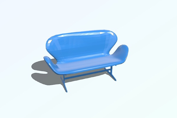 Fritz Hansen Swan Sofa. | 3d print model