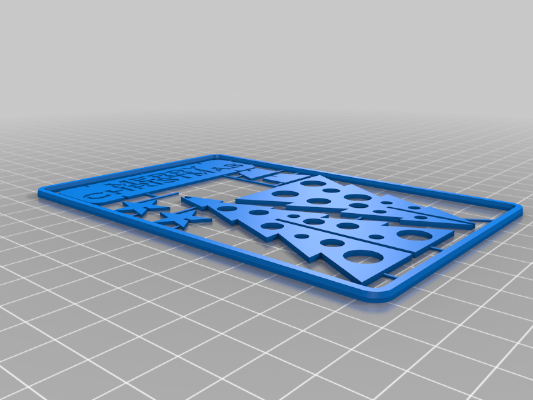 Christmas gift-card | 3d print model