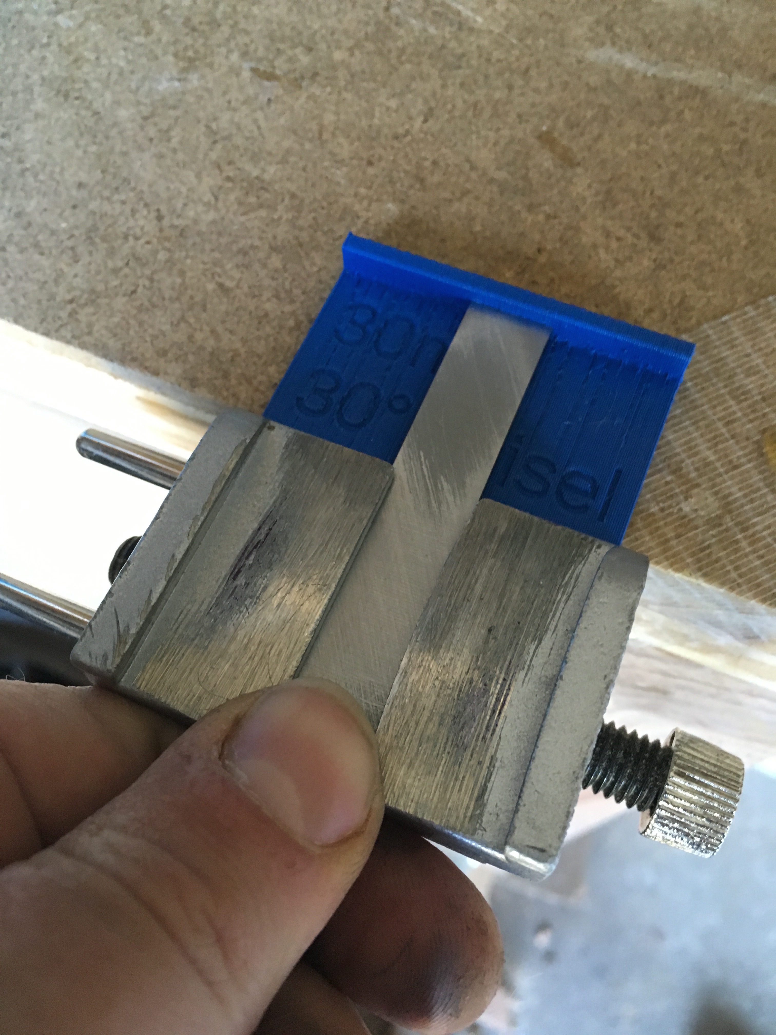 Parametric Stop Block for Chisel Sharpening Jig