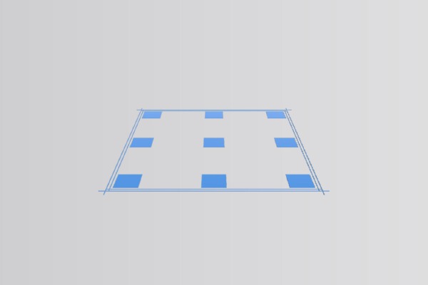 Perfect 1st layers! Ender 3 v2, Ender 3S1, Ender 3S1 Pro - 3x3 Calibration Bed Leveling Squares optimized for Professional firmware with UBL | 3d print model