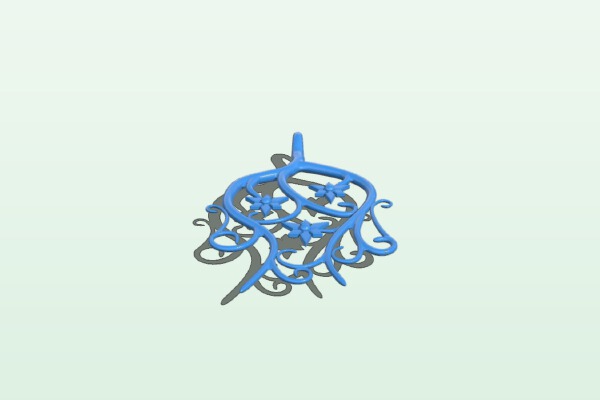 Tendril Pendant | 3d print model