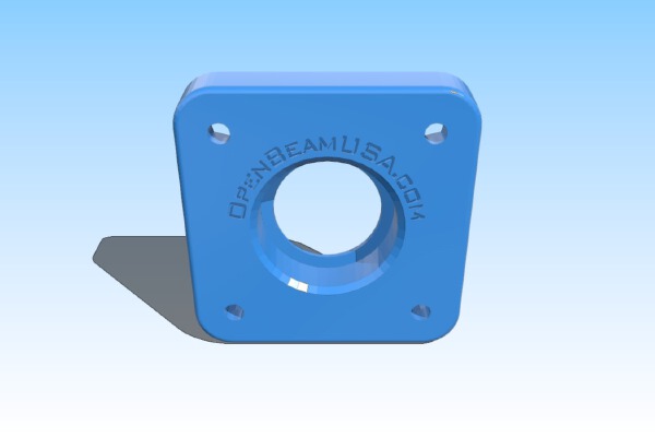 OpenBeam 608 bearing to NEMA 17 mount adapter | 3d print model