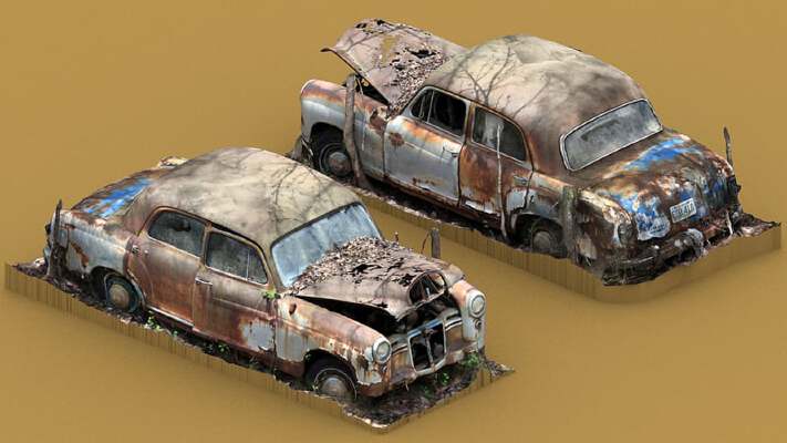 Mercedes-Benz 180 (W120) broken | 3d print model