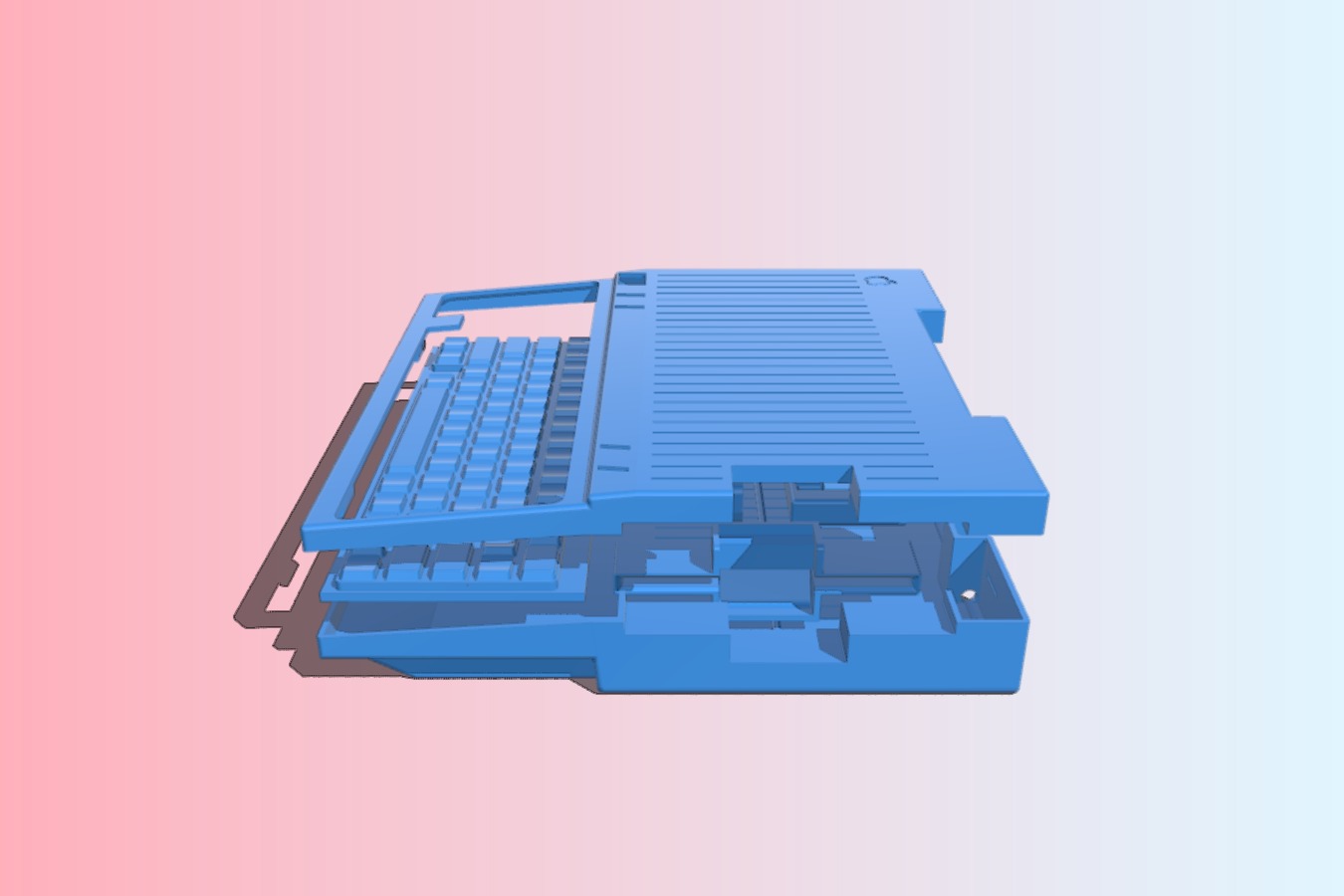 Apple IIc - 1_4 scale