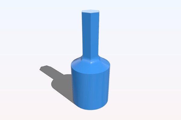 Wowstick 4 mm to 1_4" Screwdriver Hex Shank Bit Adapter | 3d print model