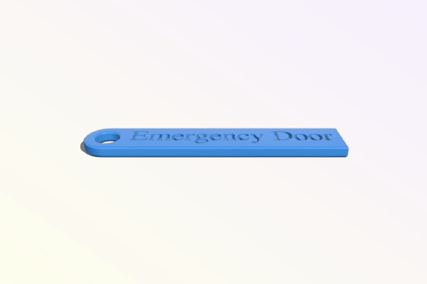 Emergency Door Key Tag | 3d print model