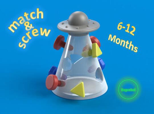 match shape & screw | 3d print model