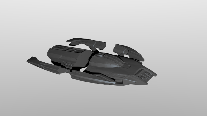 Star Trek Aquarius Shuttle (Enterprise F) Cut | 3d print model
