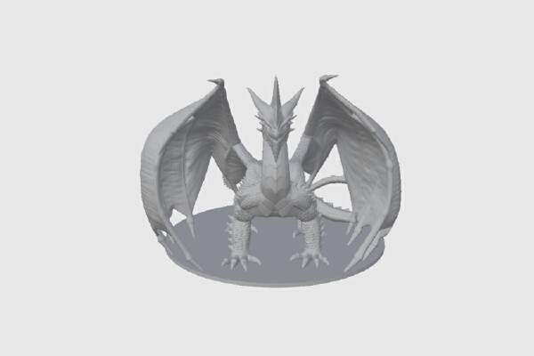 dragon with big wings | 3d print model