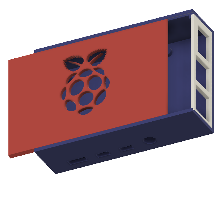 Sliding Lid Case for Raspberry Pi 4B