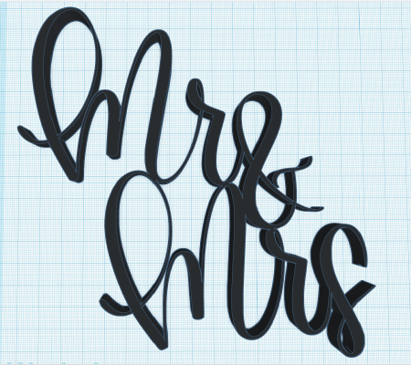 Mr & Mrs Calligraphy | 3d print model