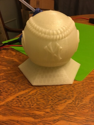 Yankees Ball Lamp with NY Bat-Signal | 3d print model