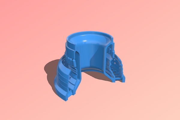 Jet Engine Combustion Liner Meshmixer Custom Support | 3d print model