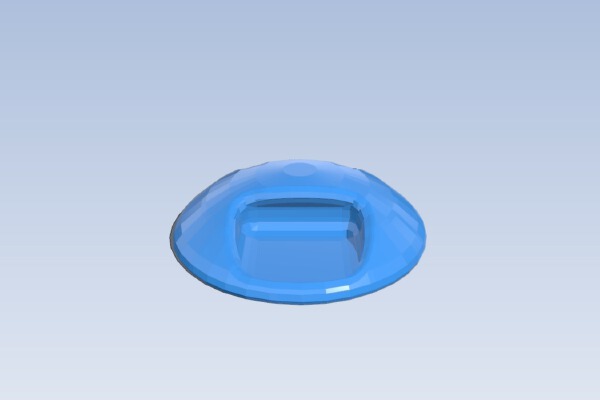 Low-profile knob (cabinet, drawer - parametric) | 3d print model