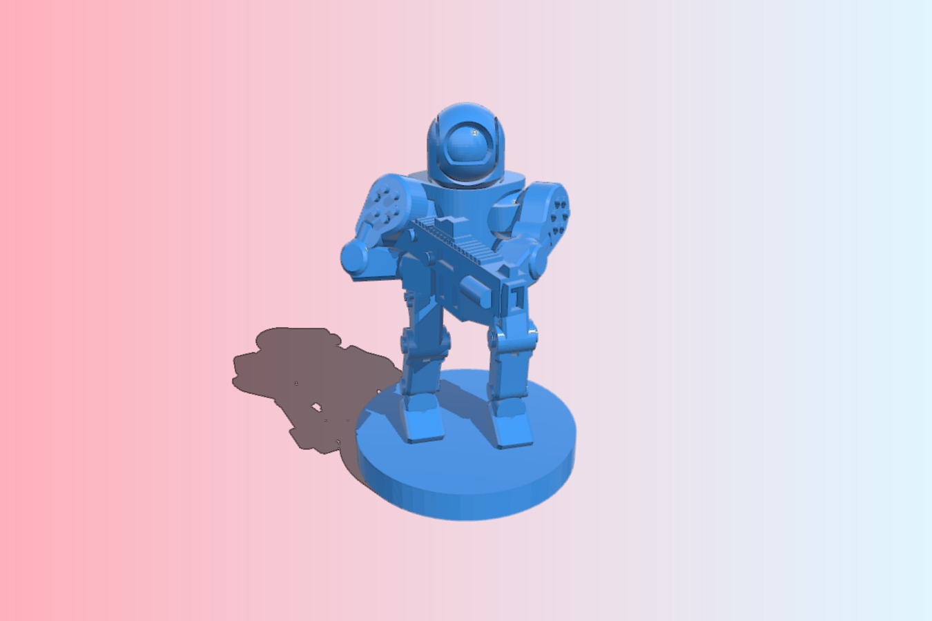 Robot with gun (18mm scale)