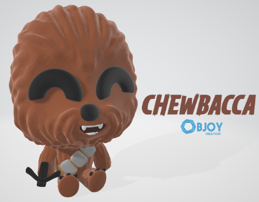 Chewbacca Figure & Keychain - by Objoy Creation | 3d print model