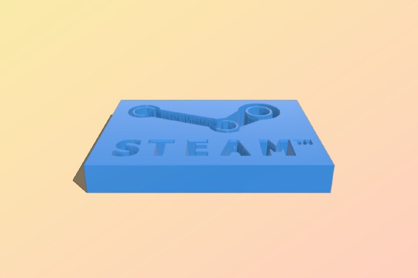 Steam logo | 3d print model