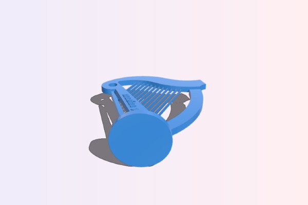 Harp with suport | 3d print model