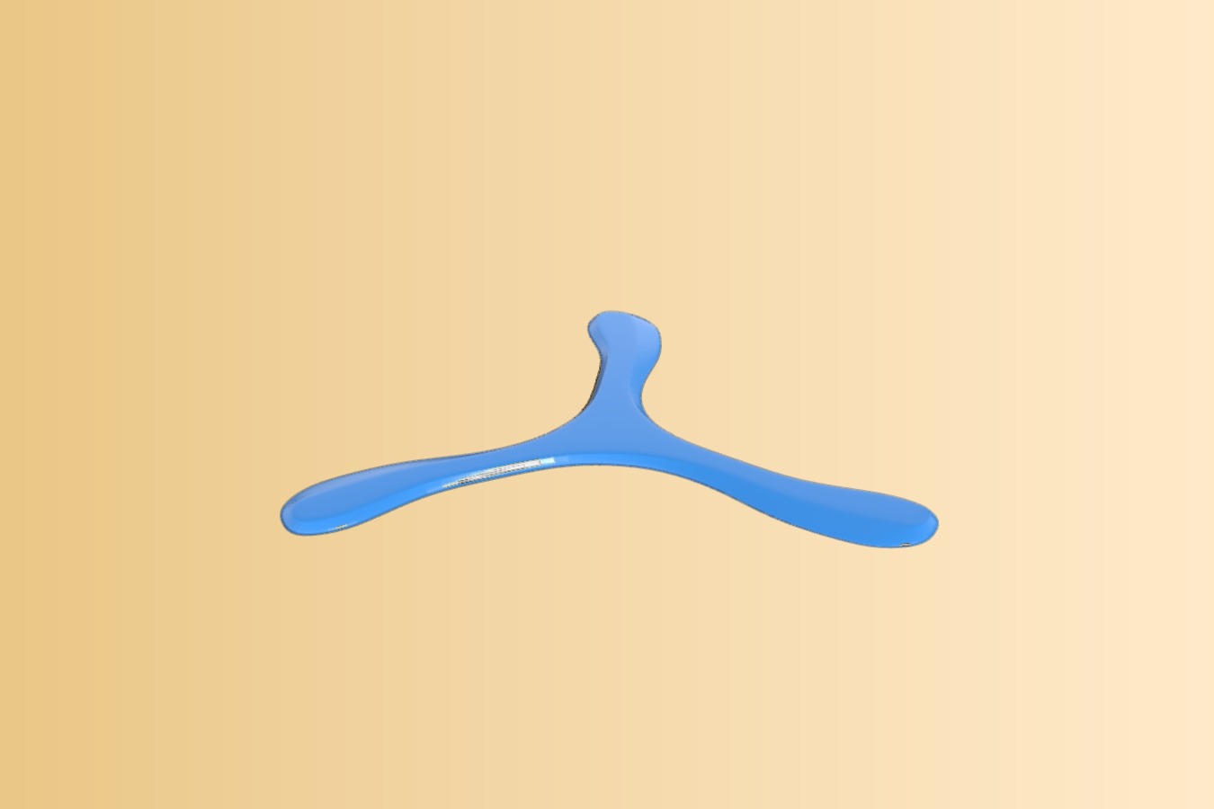 Triblader boomerang with US penny weights