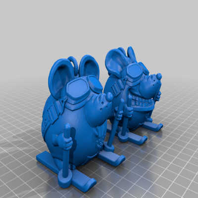Mouse skier | 3d print model