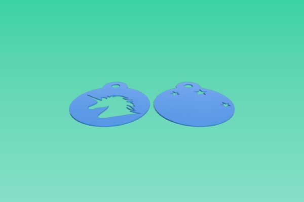 Unicorn Face Painting Stencils | 3d print model