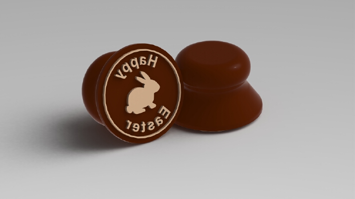 Happy Easter Cookie Stamp | 3d print model