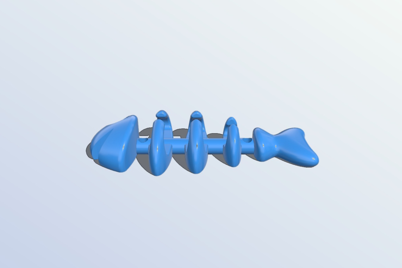  Fish Bone Wall Hanger - with Flat Eye